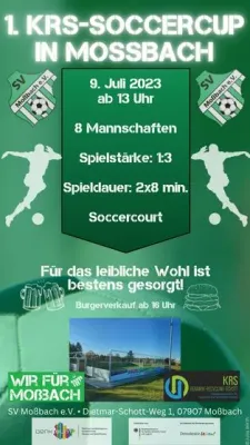 1. KRS-Soccercup in Moßbach am 09.07.2023
